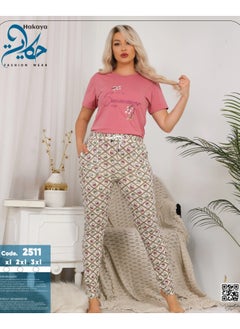 Star Tex Summer Pajamas Home Wear Summer Cotton Half Sleeve Women Chest Embroidery Pajamas  - Image 2