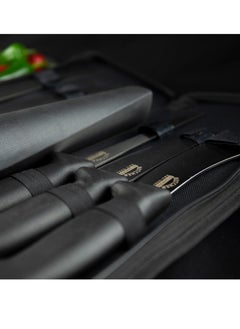 Samura Samura Butcher Kitchen Knives Set of 6 | Skinning Knife, Butcher Knife, Honing Rod, Bag | AUS-8 Stainless Steel Blades | Professional Grade | Precision Cutting | Hardness 58-59 HRC | Anti Slip  - Image 4