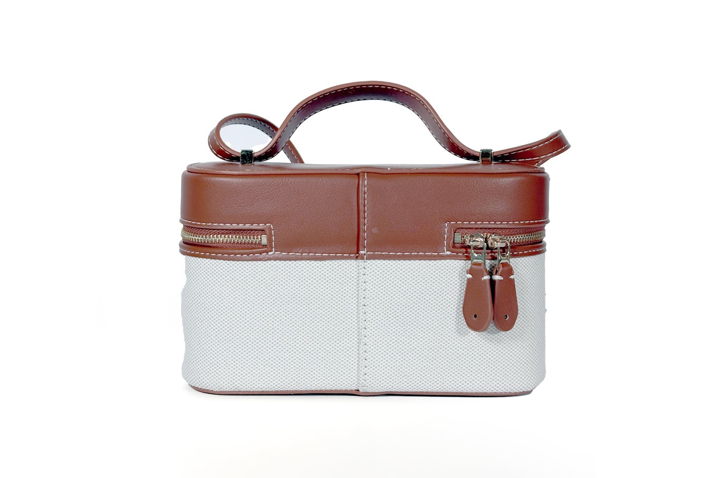 حقيبة يد مستطيلة منسوجة بنسيج مزخرف