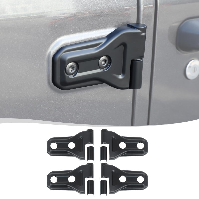 Voodonala for Jeep Wrangler JL JT 2Doors 4XE 20182024 Car Door Hinge Cover Compatible with Jeep Wrangler JL JT 4XE 2Doors 2018 2019 2020 2021 2022 2023 2024 Matte BlackABS8PcsSet - Image 2