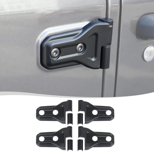 Voodonala for Jeep Wrangler JL JT 2Doors 4XE 20182024 Car Door Hinge Cover Compatible with Jeep Wrangler JL JT 4XE 2Doors 2018 2019 2020 2021 2022 2023 2024 Matte BlackABS8PcsSet - Image 1