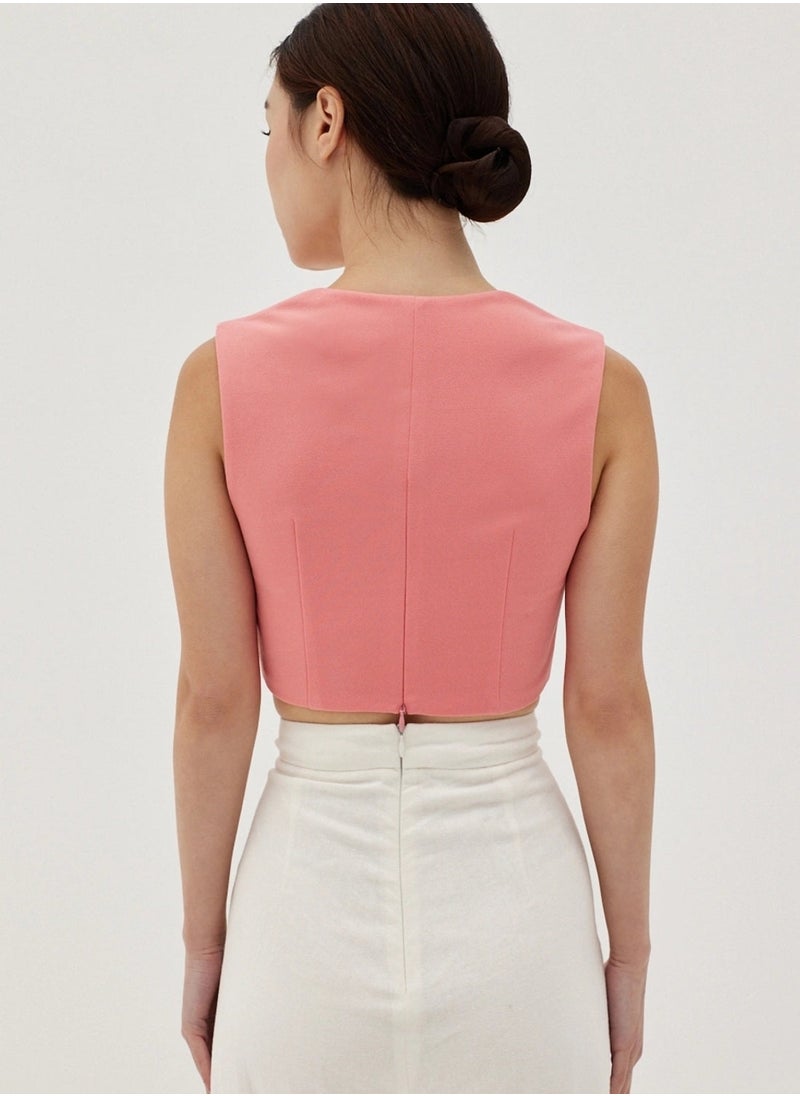 STYCHED - Tehran Pink Top - Image 1