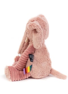 Les Deglingos Dimoitou the Elephant Plush Toy - Soft Pink Cuddle Buddy with Large Ears, Eco-Friendly Plush Safe from Birth  - Image 2