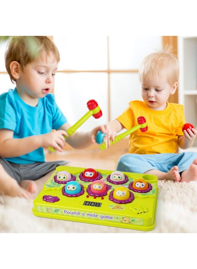 BAODLON Interactive Pound a Mole Game, Toddler Toys, Light-Up Musical Pounding Toy, Early Developmental Toy, Fun Gift for Age 3, 4, 5 Years Old Kids, Boys, Girls, 2 Soft Hammers Included - Image 5