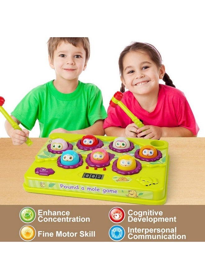 BAODLON Interactive Pound a Mole Game, Toddler Toys, Light-Up Musical Pounding Toy, Early Developmental Toy, Fun Gift for Age 3, 4, 5 Years Old Kids, Boys, Girls, 2 Soft Hammers Included - Image 3