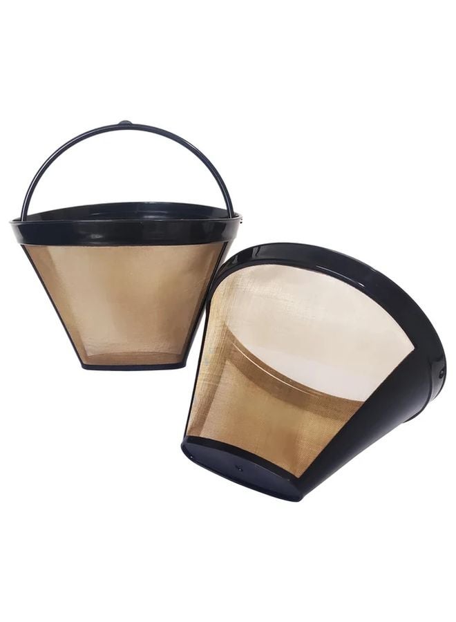 مرشح القهوة المخروطي الذهبي القابل لإعادة الاستخدام، 4 قطع، متوافق مع آلات القهوة نينجا، مصنوع من الفولاذ المقاوم للصدأ 304 - Image 2