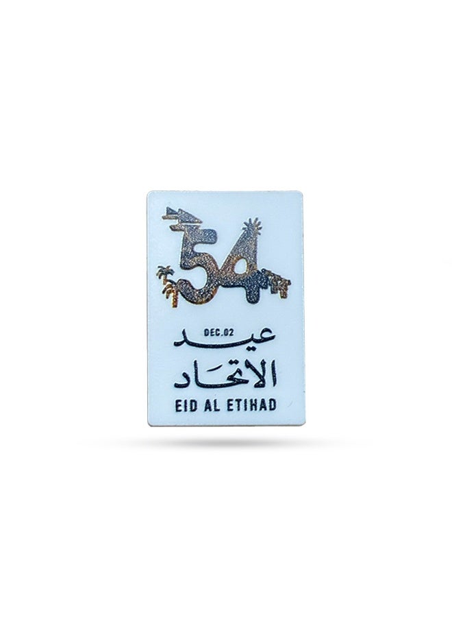 Eid Al Etihad 54 National Day Badge – Glitter Design UAE Flag Emblem Pin - 8 pieces