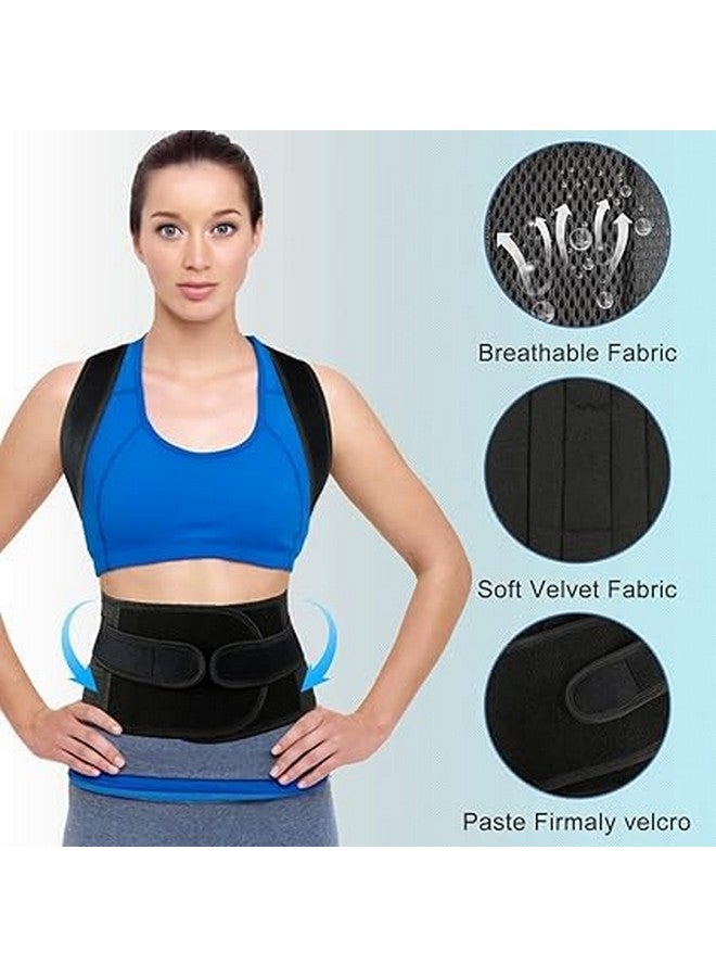 QP360 Posture Corrector For Men And WomenBack Support Belt | Back Pain Back Straight And Shoulder Support Belt (Universal Size) (Posture Corrector Belt) Neoprene - Image 3