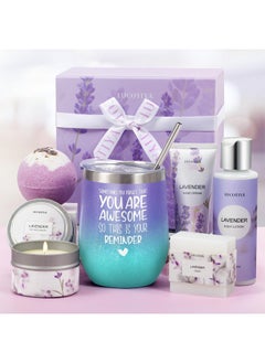 Birthday Gifts For Women Bath And Body Works Gifts Set For Women Spa Gifts Baskets For Women Bubble Bath For Women Lavender Gifts For Women Mom Her Sister Wife Auntie Wine Tumbler Purple Womens Gifts - pzsku/Z977870B483085E105F15Z/45/_/1696065748/09665823-05fe-419b-83f6-04bceeca3d3a