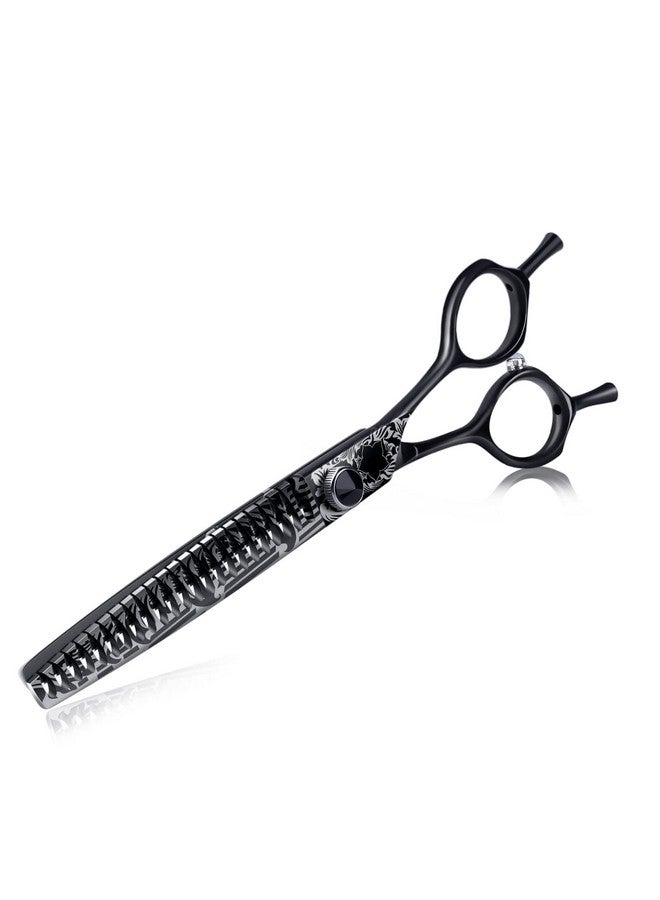 جيسون مقص جيسون تشونكر للعناية بالكلاب، مقاس 7 بوصات، مقص مريح للعناية بالحيوانات الأليفة، مقص رقيق ومدمج، مقص تشذيب القطط، مع مقبض منحرف، من الفولاذ المقاوم للصدأ، خفيف الوزن، حاد، آمن، مريح - Image 1