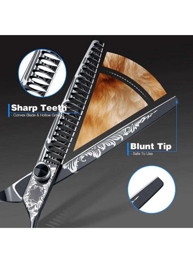 جيسون مقص جيسون تشونكر للعناية بالكلاب، مقاس 7 بوصات، مقص مريح للعناية بالحيوانات الأليفة، مقص رقيق ومدمج، مقص تشذيب القطط، مع مقبض منحرف، من الفولاذ المقاوم للصدأ، خفيف الوزن، حاد، آمن، مريح - Image 2