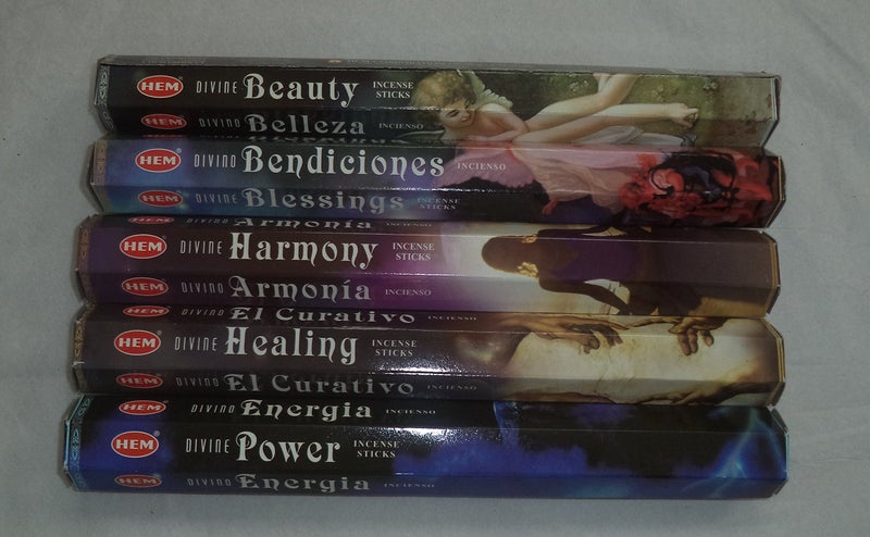HEM Divine Series Incense Variety All 5 Fragrances 20 Stick Boxes 100 Sticks