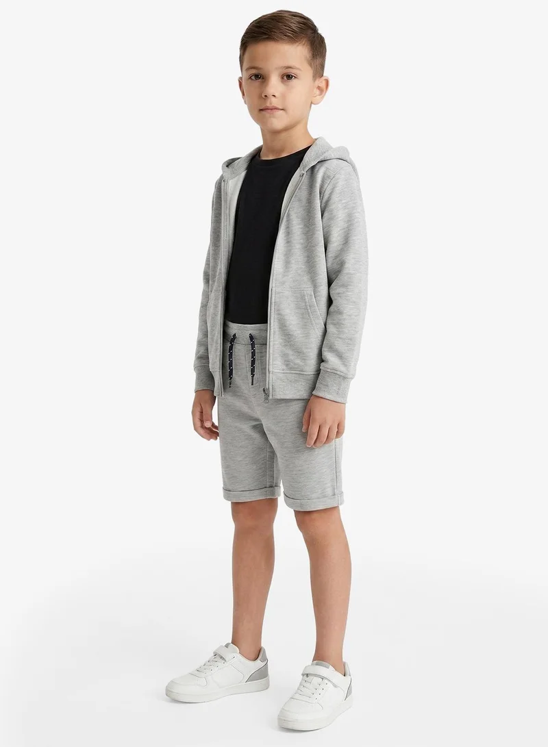 Name It Grey Melange Kids Drawstring Sweat Shorts for Men | Best Price UAE