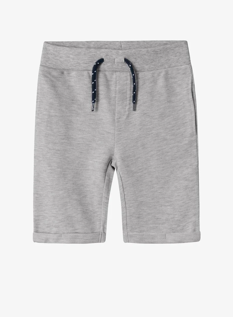 Name It Grey Melange Kids Drawstring Sweat Shorts for Men | Best Price UAE
