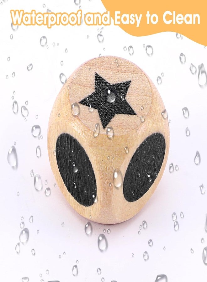 Hpmjz 15 Pcs Left Right Center Game Dice 16mm Wooden Dice with Drawstring Bag Standard Size 6 Sided for Left Right Center Game Dices Accessorie Family Indoor Outdoor Travel Easy to Store and Carry - Image 3