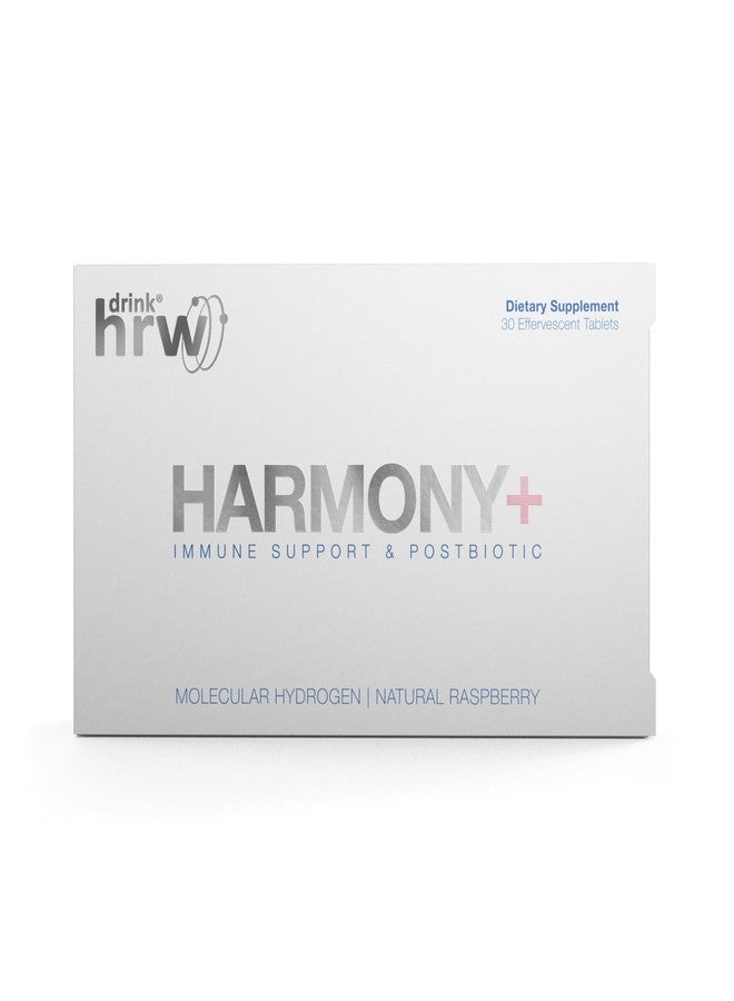 DRINK HRW Harmony+ Advanced Molecular Hydrogen Water + Immune Support: Up to 3X More Active Hydrogen, ImmunoLP20 Postbiotics, Plus VIT C, Zinc, B12 for Immune and Cellular Health (Raspberry, 30 count) - Image 1