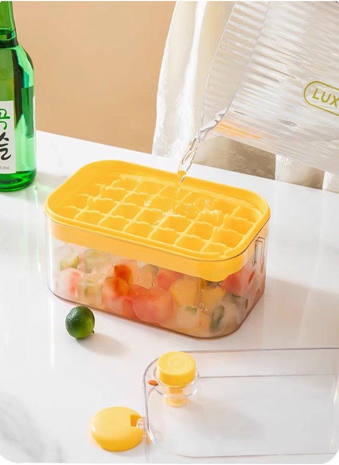 FLYROAD - 56-Grid Ice Cube Mold with Lid Portable Ice Cube Mold - Silicone - 2 Trays + 1 Ice Scoop - Can Make Drinks Coffee Fruit Ice Cubes - Image 1