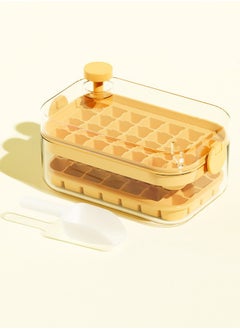 FLYROAD 56-Grid Ice Cube Mold with Lid Portable Ice Cube Mold - Silicone - 2 Trays + 1 Ice Scoop - Can Make Drinks Coffee Fruit Ice Cubes  - Image 1