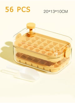 FLYROAD 56-Grid Ice Cube Mold with Lid Portable Ice Cube Mold - Silicone - 2 Trays + 1 Ice Scoop - Can Make Drinks Coffee Fruit Ice Cubes  - Image 2