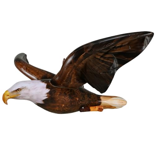 Jet Creations 38 Wingspan Inflatable Bald Eagle Dark Brown Realistic Wild Animal Figure Patriotic Bird Theme Parties Pool Fun Home Yard Decor - Image 1