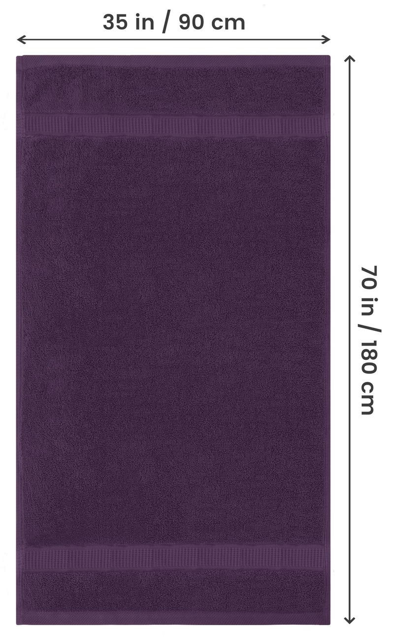 Utopia Towels Luxurious Jumbo Bath Sheet 2 Piece, 600 GSM, 35 by 70 Inches, 100% Ring Spun Cotton, Highly Absorbent and Quick Dry Extra Large Bath Towel, Super Soft Towel, Plum - Image 2