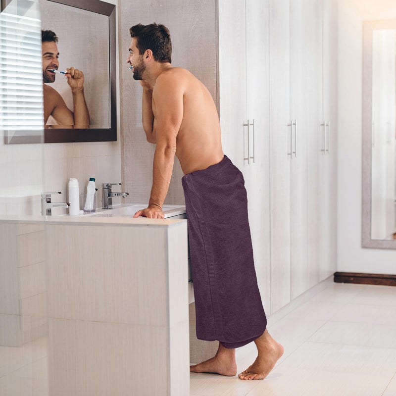 Utopia Towels Luxurious Jumbo Bath Sheet 2 Piece, 600 GSM, 35 by 70 Inches, 100% Ring Spun Cotton, Highly Absorbent and Quick Dry Extra Large Bath Towel, Super Soft Towel, Plum - Image 3