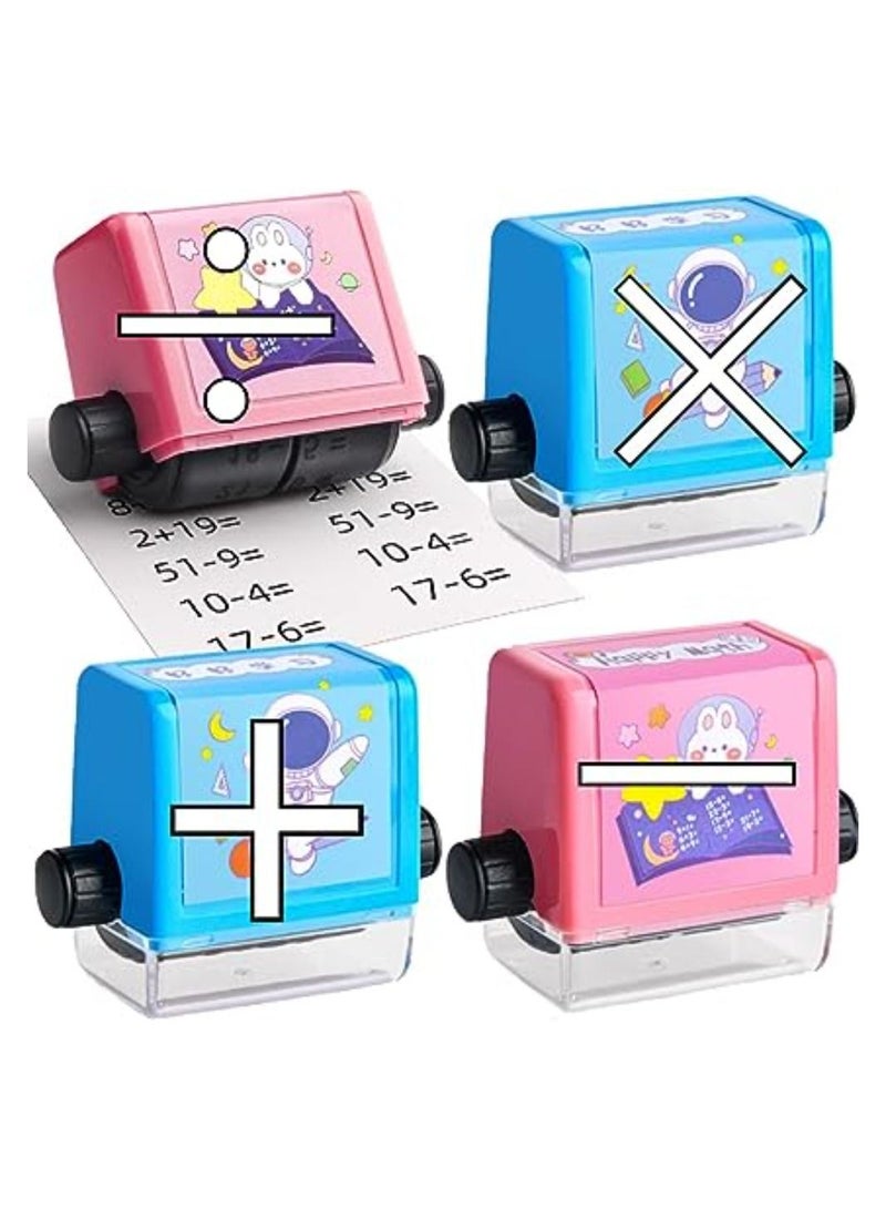 Dreamzon Roller Digital Teaching Stamp for Addition Subtraction Multiplication Division Combination Exercise within 100 for Preschool Kindergarten Homeschool Supplies All Arithmetic - Image 1