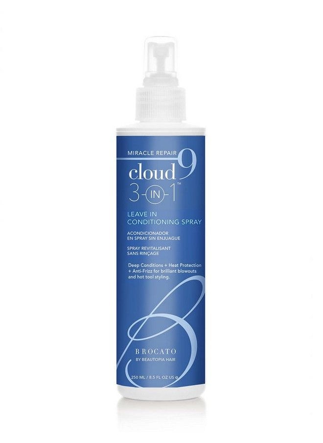 Brocato Cloud 9 Miracle Repair 3In1 Heat Protectant And Leavein Conditioning Spray 8.5 Oz | For Brilliant Blowouts And Antifrizz Hair | Restore Shine And Strengthening For All Hair Types  - Image 2