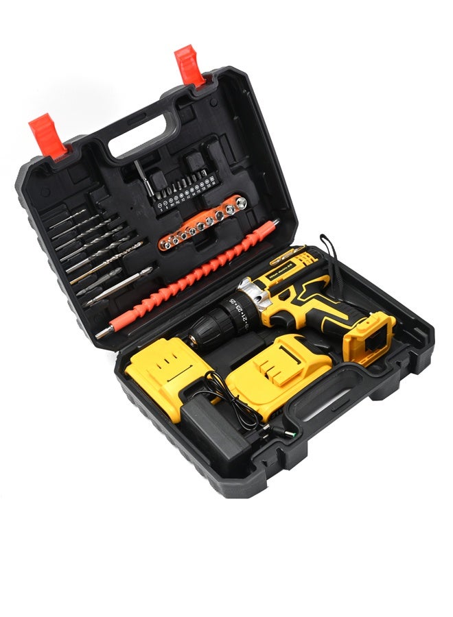 MFH TOOLS Electric Drill Set -21Volt- Cordless Power Drill with 2 Lithium-Ion Batteries, BS Plug Charger, 10mm Keyless Chuck, Adjustable Torque, Drill Bits and Tools - For Home Improvement and Repairs - Image 2