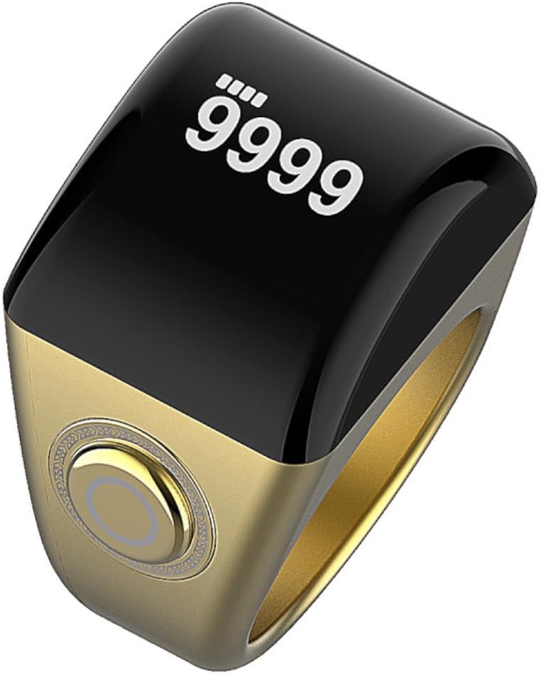 Smart Ring,Muslim Prayer,Tasbih Counter,Five Prayer Time Reminders,OLED display,Waterproof,black (18mm) - Image 1