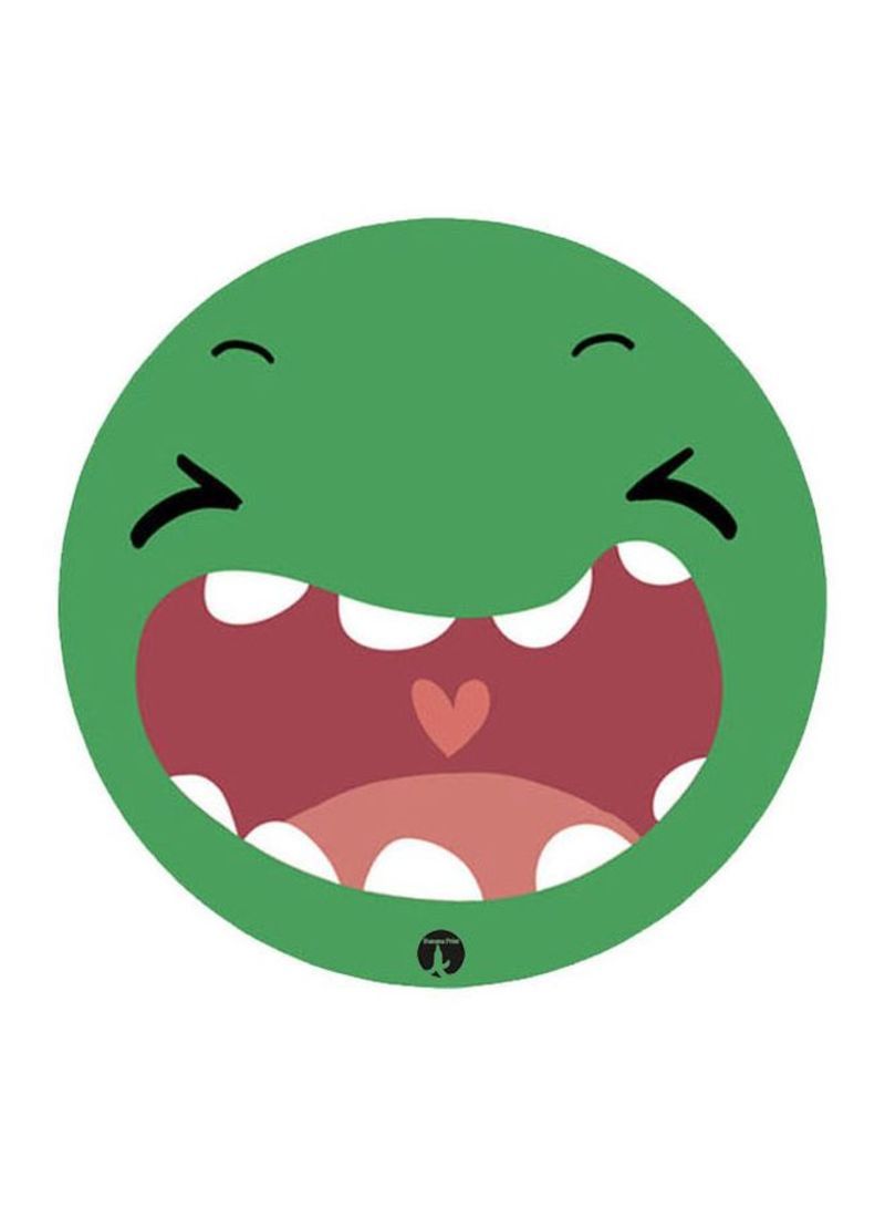 RKN A Funny Face Printed Mousepad Green/White/Black