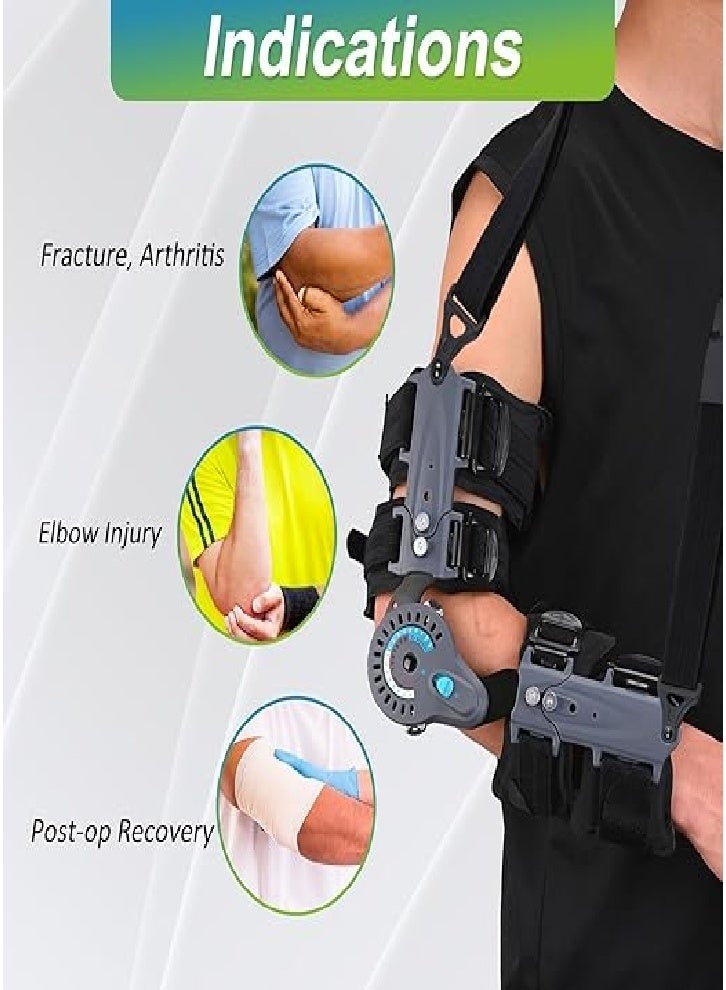 Adjustable Postoperative Elbow Brace with Handle for Adults and Children, ROM Elbow Brace with Sling Stabilizer Splint, Postoperative Arm Injury Recovery Support - Image 3