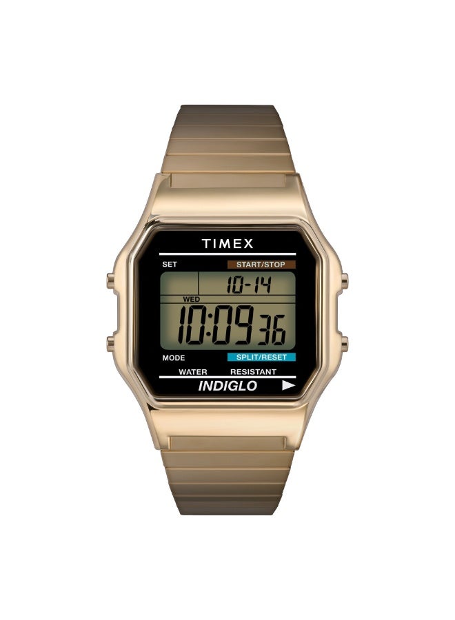 تيميكس TIMEX T78677 MAIN STREET CLASSIC  ساعة رقمية أنيقة ذهبية للرجال - Image 1