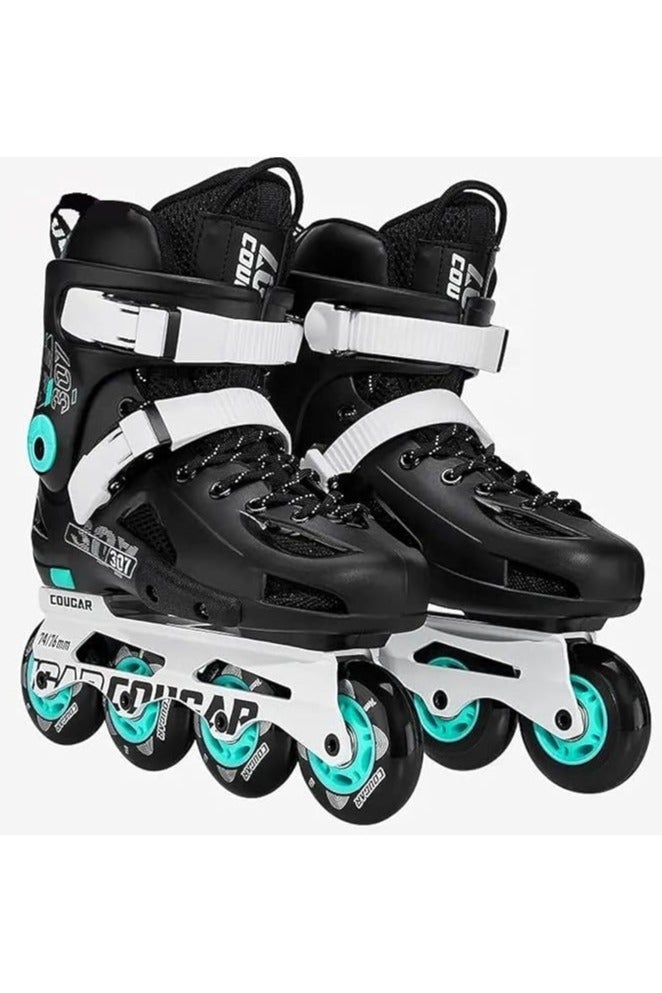 Cougar COUGAR Roller Skate Shoe Cougar Model 307 For Adult Adjustable Roller Skates with 4 Illuminating Pu Wheels, Outdoors and Indoors Roller Blades for Boys Girls Beginners