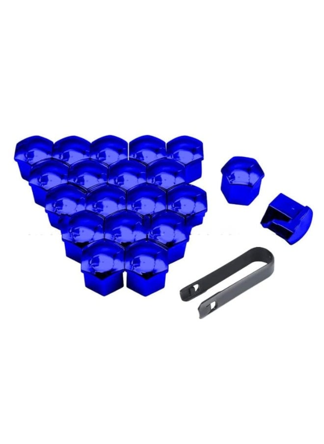 Generic Round Type Wheel Nut Covers Universal Chrome Plastic Wheel Bolt Nut Covers Tire Nut Covers With Removal Tool Set For A1 A3 A4 A5 A6 A7 A8 TT Q3 Q5 Q7  - Image 1