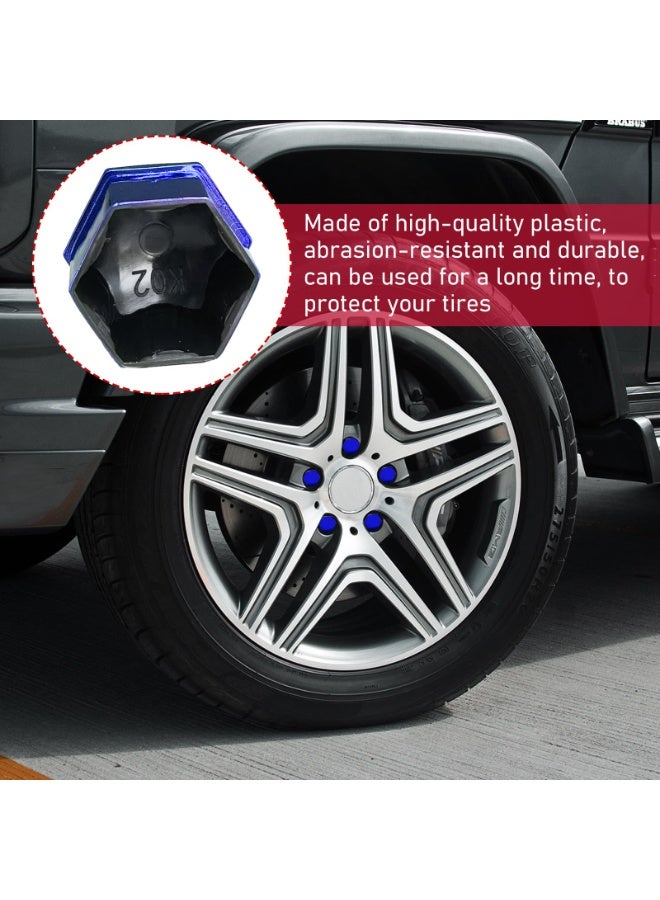 Generic 20 PCS Wheel Nut Covers Bolt Caps, 17mm Wheel Lug Bolt Covers Caps with Removal Tool, Auto Hub Screw Bolt Head Tire Protector, Universal Vehicle Exterior Decor Accessories (Blue)  - Image 3