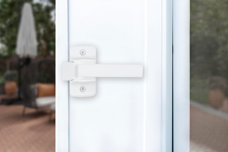 Wright Products Contemporary Lever Latch with No Lock Out Feature, Surface Mount Storm Door Handle for Metal and Wood Doors, Easy Installation, Durable Replacement Latch, White - Image 3