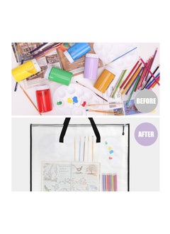 Y&D 2 Pack Art Portfolio Case, Folder for Artwork, Posters Storage Bag with Zipper and Handle Mesh Organizers Poster, Scrapbook, Keepsake Bulletin Board(19x25 in)  - Image 5
