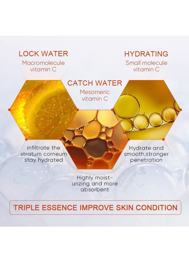 SADOER Vitamin C 23% Face Serum – Brightening, Firming, Hydrating, Dark Spot Correction & Anti-Aging Stem Cell Serum | With Hyaluronic Acid, Niacinamide & Glycolic Acid - Image 4