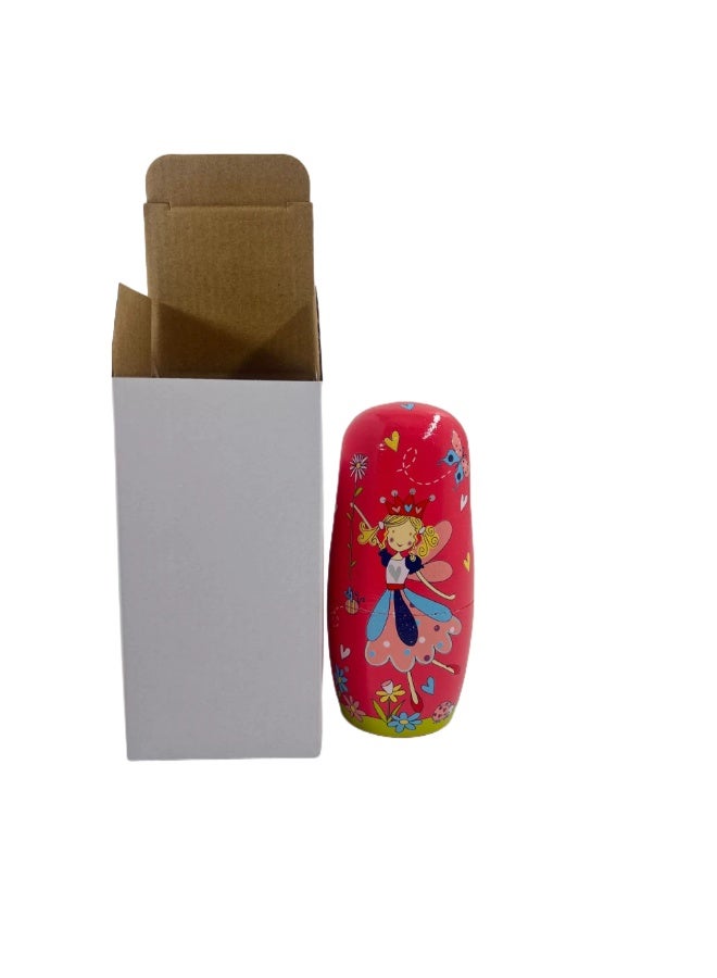 Russian nesting dolls high-quality five-layer pink butterfly girl children's toy wooden craft home decoration - Image 1