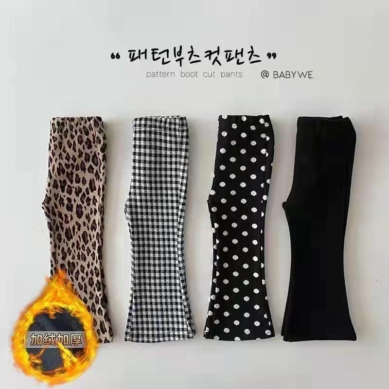 Factory Korean Style Western Style Children'S Pants Girls Fleece-Lined/Not Fleece-Lined Flared Pants Women'S Baby Long Pants - Image 2