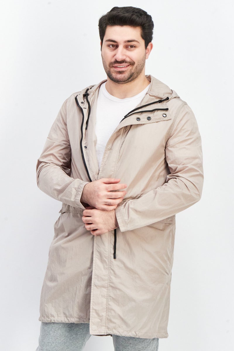 SELECTED جاكيتات واقية من الرياح للرجال، لون تان فاتح - Image 1