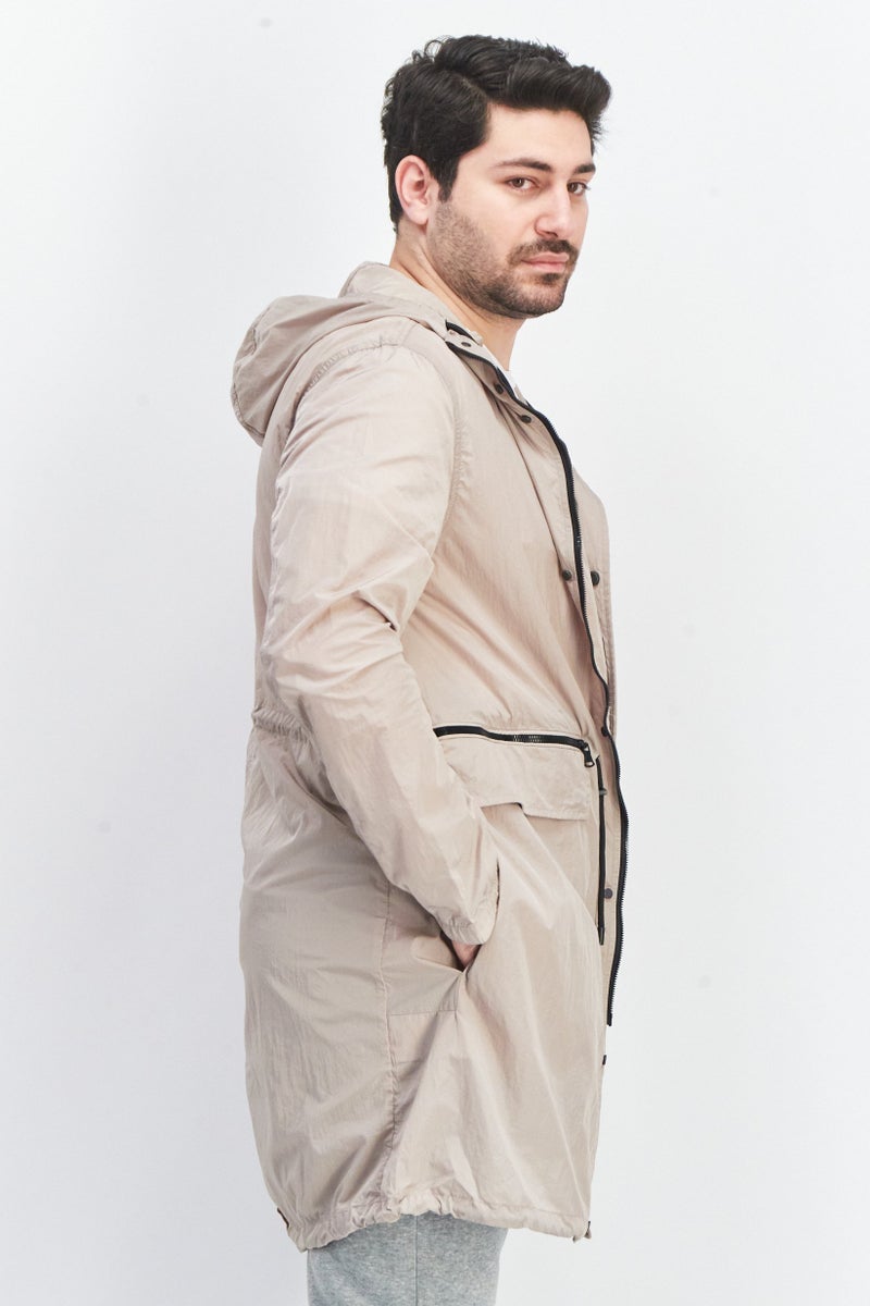 SELECTED جاكيتات واقية من الرياح للرجال، لون تان فاتح - Image 4