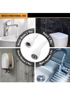 Senkiddpro Senkiddpro 2 Turbo Angle Wall with 2 PTMT 24inch Connection pipe for Sinkwashbasin water Saving Aerator Suitable for WashbasinSinkBathroomKitchenChrome Finish Bib Tap Faucet  - Image 4