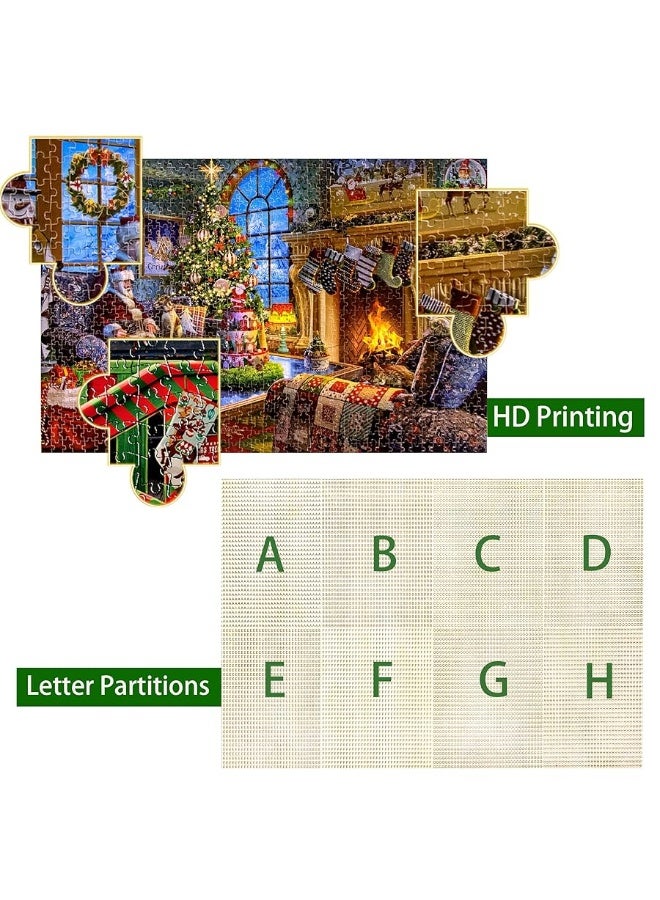 Lavievert Wooden Jigsaw Puzzle 1000 Piece Puzzle for Adults and Kids - Santa Claus, Fireplace, Christmas Tree & Warm Christmas - Image 5