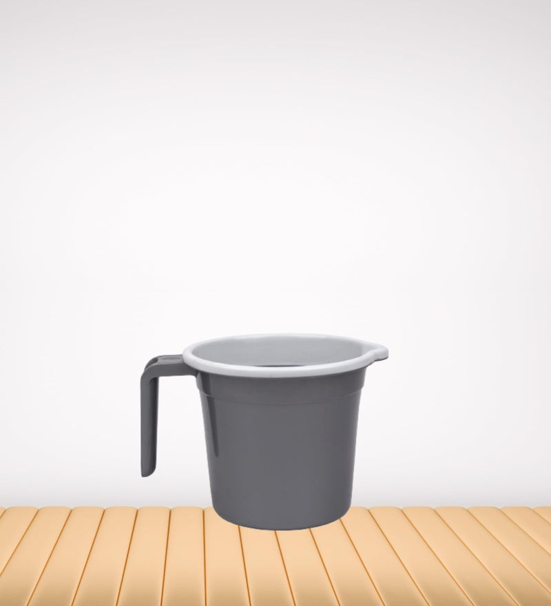 Regalo Plastic Bathroom Mug|Strong Plastic Material & Great Capicity|Size 15 x 15 x 14 CM,Pack of 2,Capicity 1.5 LTR (Round Printed) - Image 2