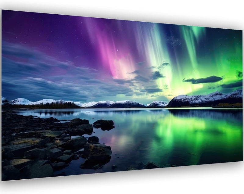 Meothan 5D Large Diamond Painting Kits for Adults, Big Northern Lights Diamond Art Kits for Adult, Full Drill Aurora Diamond Gem Art Dots Paintings Crafts for Home Wall Decor Gifts 27.6x15.8inch - Image 1
