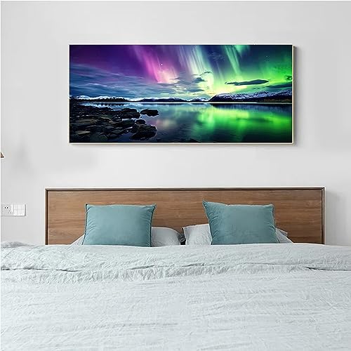 Meothan 5D Large Diamond Painting Kits for Adults, Big Northern Lights Diamond Art Kits for Adult, Full Drill Aurora Diamond Gem Art Dots Paintings Crafts for Home Wall Decor Gifts 27.6x15.8inch - Image 2