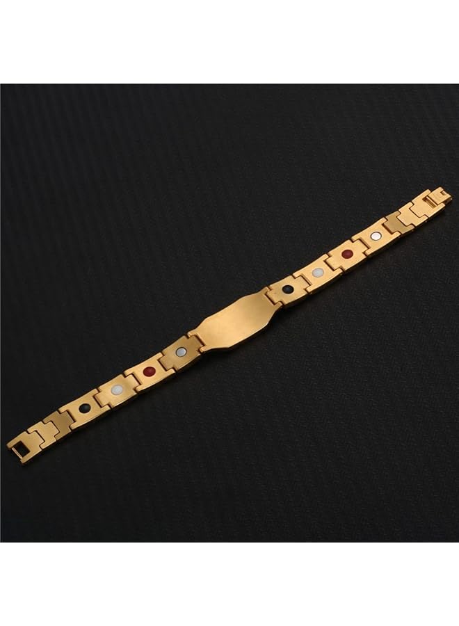 AC&L Unisex Magnet Contemporary Twin Color Design Stainless Steel Bracelet - Image 3