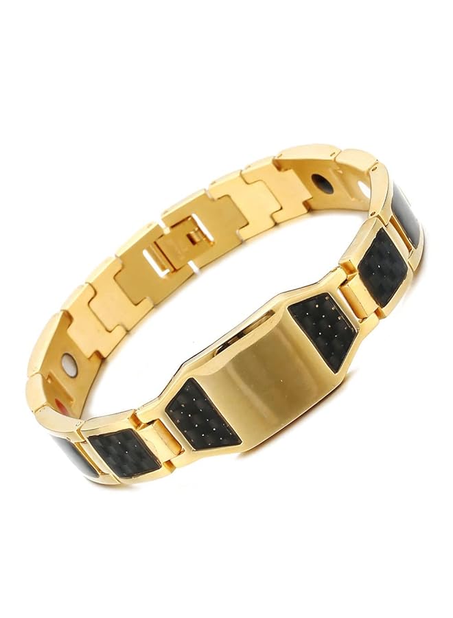 AC&L Unisex Magnet Contemporary Twin Color Design Stainless Steel Bracelet - Image 1